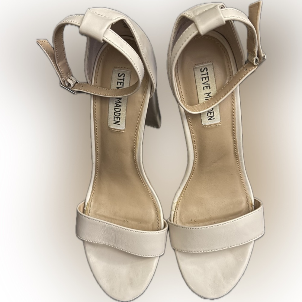 Steve Madden Women's Carrson Cream Block Heels | Sz 9M